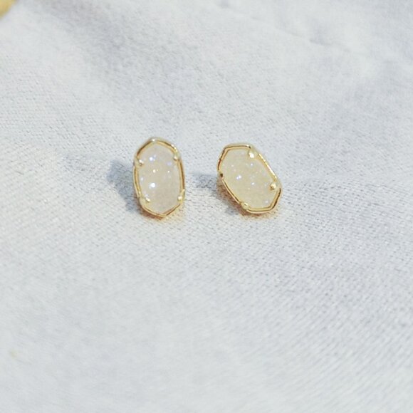 NEW Kendra Scott Emilie Drusy Stud Earrings Gold - Picture 1 of 4